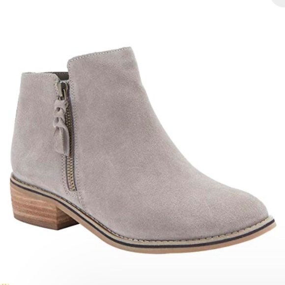 Blondo Gray Liam Waterproof Suede Leather Ankle Boots - Picture 1 of 16